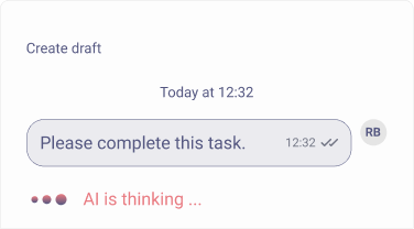 AI draft creation interface